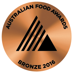 Winner of the Bronze Medal at the Australian Food Awards in Melbourne in 2016